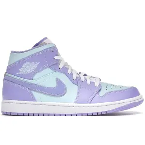 Jordan Men's 1 Mid Purple Aqua, from StockX