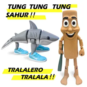 1 pcs Tralalero Tralala Tung tung tung sahur exquisite 3D printed toy - Italian Brainrot design, bizarre shark with sneaker feet, perfect for surprise gifts, multifunctional room decoration, harmless to the body, gifts for boys and girls