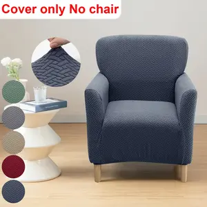 Knitted Jacquard Sofa Cover, Elastic Sofa Slipcover, Stretch Sofa Cover, Single Seat, Fall & Winter, Multiple Colors, Furniture Protector, Home Decor Essential