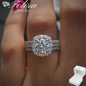 Cubic Zirconia Wedding Bands Female Fashion Ring Accessories Gorgeous Lady Engagement Ceremony