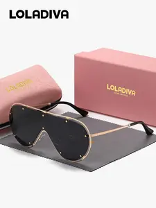 Unisex Fashionable All-match Tinted Lens High Quality Sunglasses, 2024 New Style Trendy Casual Sun Protection Sunglasses for Everyday Use, Fashion Accessories for Outdoor Activities, Modern trendy sunglasses