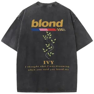 Heavy-Weight Cotton Men's Oversized Solid Drop Shoulder Short Sleeve Tee for Street Wear Vintage Basic Baggy Hip Hop Unisex Acid Wash Top QUU