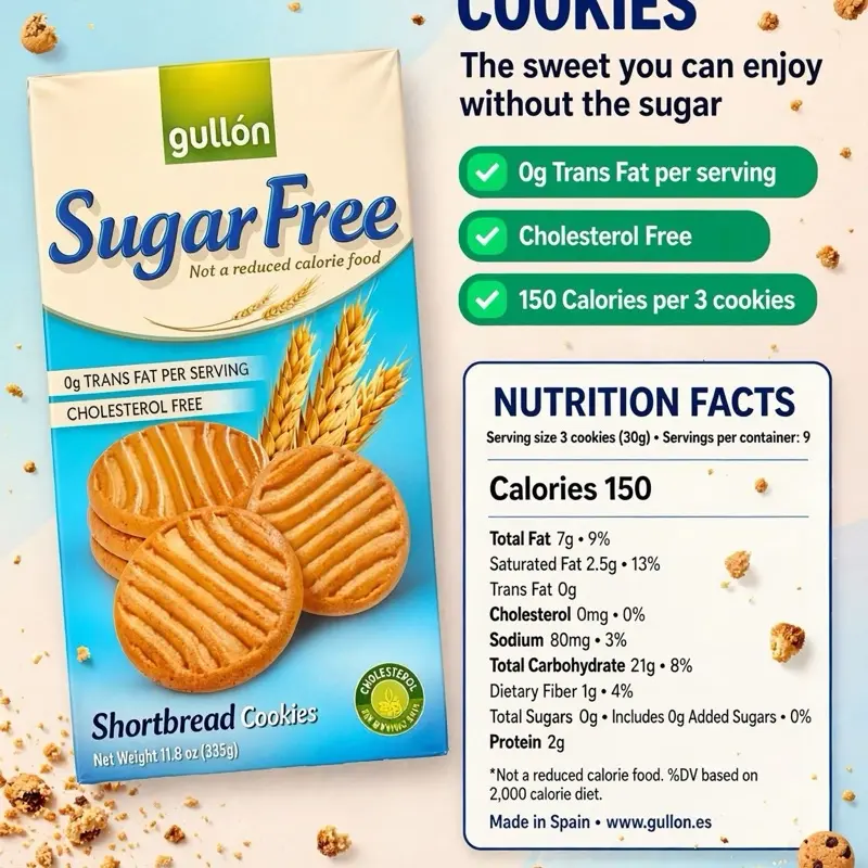 Sugar-Free Shortbread Cookies, Delicious Snack for Daily Enjoyment