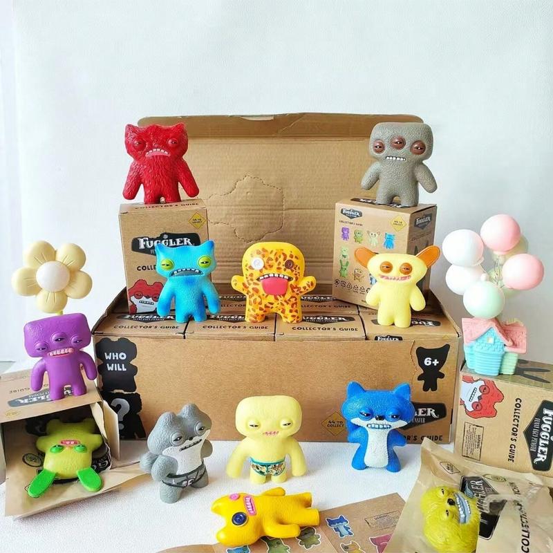 Fuggler Teeth Monster Handheld Toy, Funny Ugly Monster Creative Display Piece, Unique Odd Creature Model, Fun Collectible Figurine