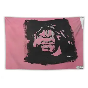 Lucki "Watch My Back" Music Banner Flag Wall Art Hanging,For Decorate Clubs Concerts Bars University Dormitories Living Rooms Bedrooms Decor Tapestry Parties,Gift