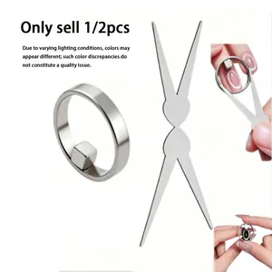 1/2-Piece "Cat Eye" Nail Art Magnet Set — a "3-in-1" combination tool featuring a magnetic ring and a Y-shaped tool integrated into a single unit. Specifically designed to create wide-beam, heart-shaped, and French-style "cat eye" nail art effects.