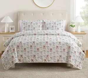 VCNY Home Multi Ribbon Pinsonic Quilt Set, King