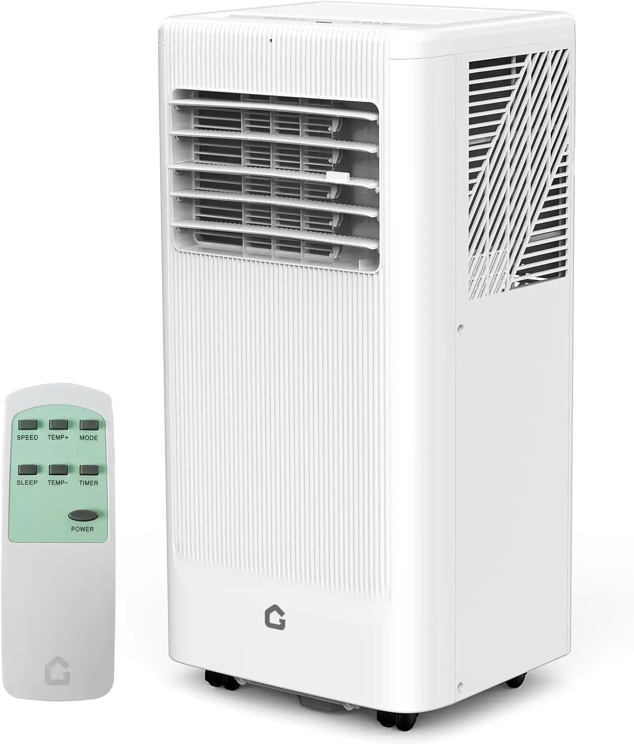 Gaomon 8000 BTU Portable Air Conditioner - 4-in-1 Energy Efficient Compressor Appliance with Cooling, Heating, Cooling Fan, Dehumidifier, Handles, 50 Decibels, Remote Control, User Friendly Touch Panel, Touch Panel LED Display, Window Kit, Silent Mode