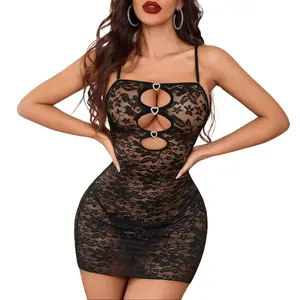 Avidlove Women Lace Lingerie Dress Cutout Bodycon Chemise Removable Adjustable Strap Outfits