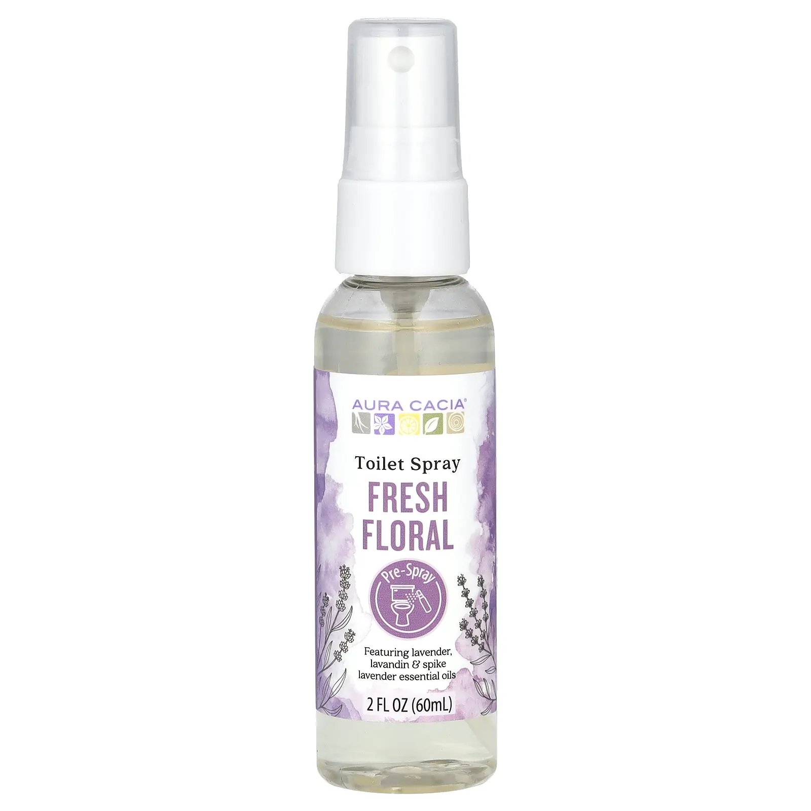 Aura Cacia Toilet Spray, Fresh Floral, 2 fl oz (60 ml) Aura Cacia Toilet Spray, Fresh Floral, 2 fl oz (60 ml)