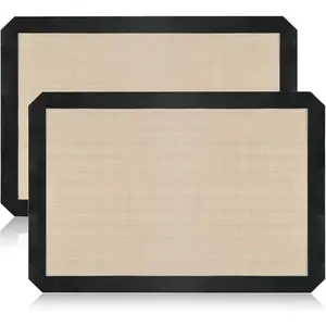 Silicone Baking Mats – Reusable Oven Liners for Half Sheet Pans (16.54" x 11.62"), Silicone, Easy to Clean, for Cookies, Roasted Veggies, Pizza & More