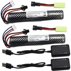 11.1V 2000mAH Li-ion 3S Rechargeable Suitable for Splatter Blaster / 183503 * 2 11.1V 2000mAH Li-ion 3S Rechargeable Suitable for Splatter Blaster / 183503 * 2