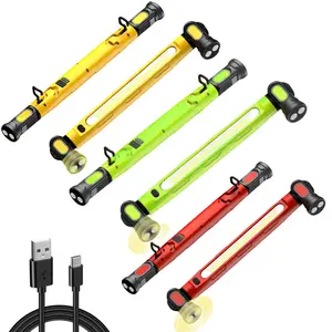 Work Light Flashlight, 5000mAh Rechargeable Underhood Lighting with Magnetic Base & Hanging Hooks, Handy Light for Car Repair/Garage/Job site/Power Outage/Emergency, Waterproof Durable Ledlight, Boyfriend Husband Father's Gift rechargeable underhoo