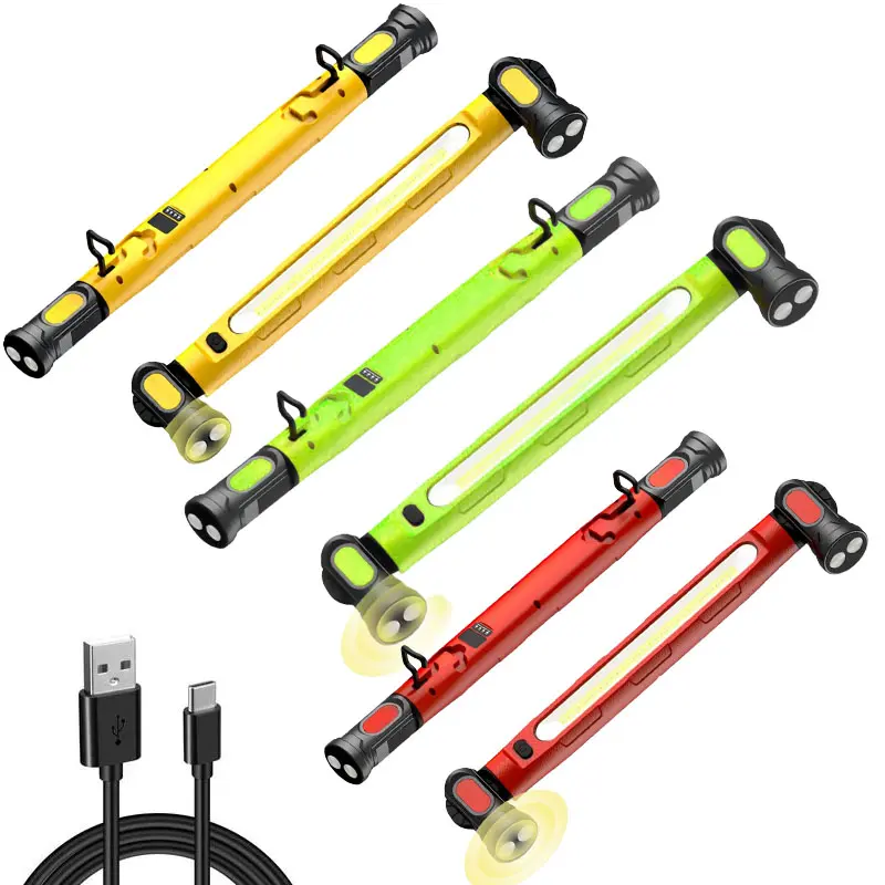 Work Light Flashlight, 5000mAh Rechargeable Underhood Lighting with Magnetic Base & Hanging Hooks, Handy Light for Car Repair/Garage/Job site/Power Outage/Emergency, Waterproof Durable Ledlight, Boyfriend Husband Father's Gift rechargeable underhoo
