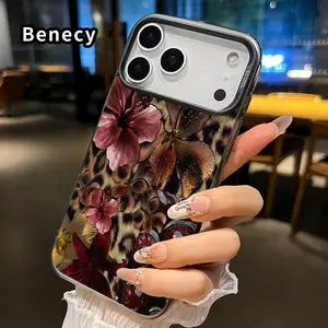Phone Case for iPhone 17 16 15 14 Pro Max 13 12 11 XR XS Plus Air E Creative leopard print flowers Pattern Anti-Scratch Shockproof Pocket-Friendly durable Cover Cellphone Protective