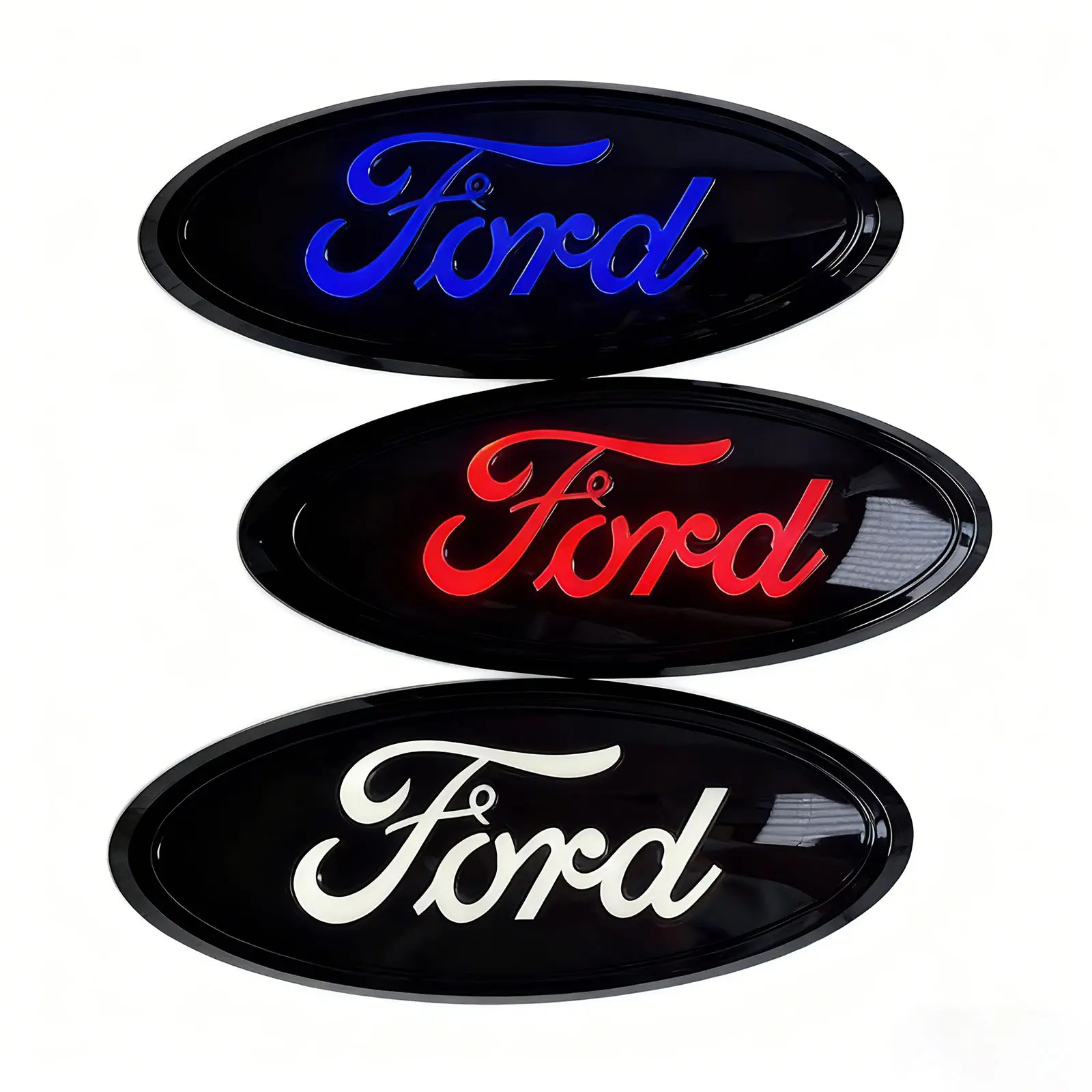 Dynamic & Static LED Emblem for Ford F150 F250 – 23×9CM Flowing Light Front Grille Logo, 9.06×3.54in Illuminated Truck Accessory,cars accessories
