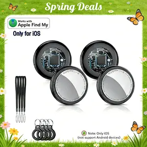 [Spring Deals] Tukio GPS Tracker (iOS Only) Car Mini Trackers Device with Weatherproof Case No Monthly Fee Best Hidden GPS Trackers Global Coverage Location Tracker Anti Lost Device Works with Apple Find My iOS Only for Apple