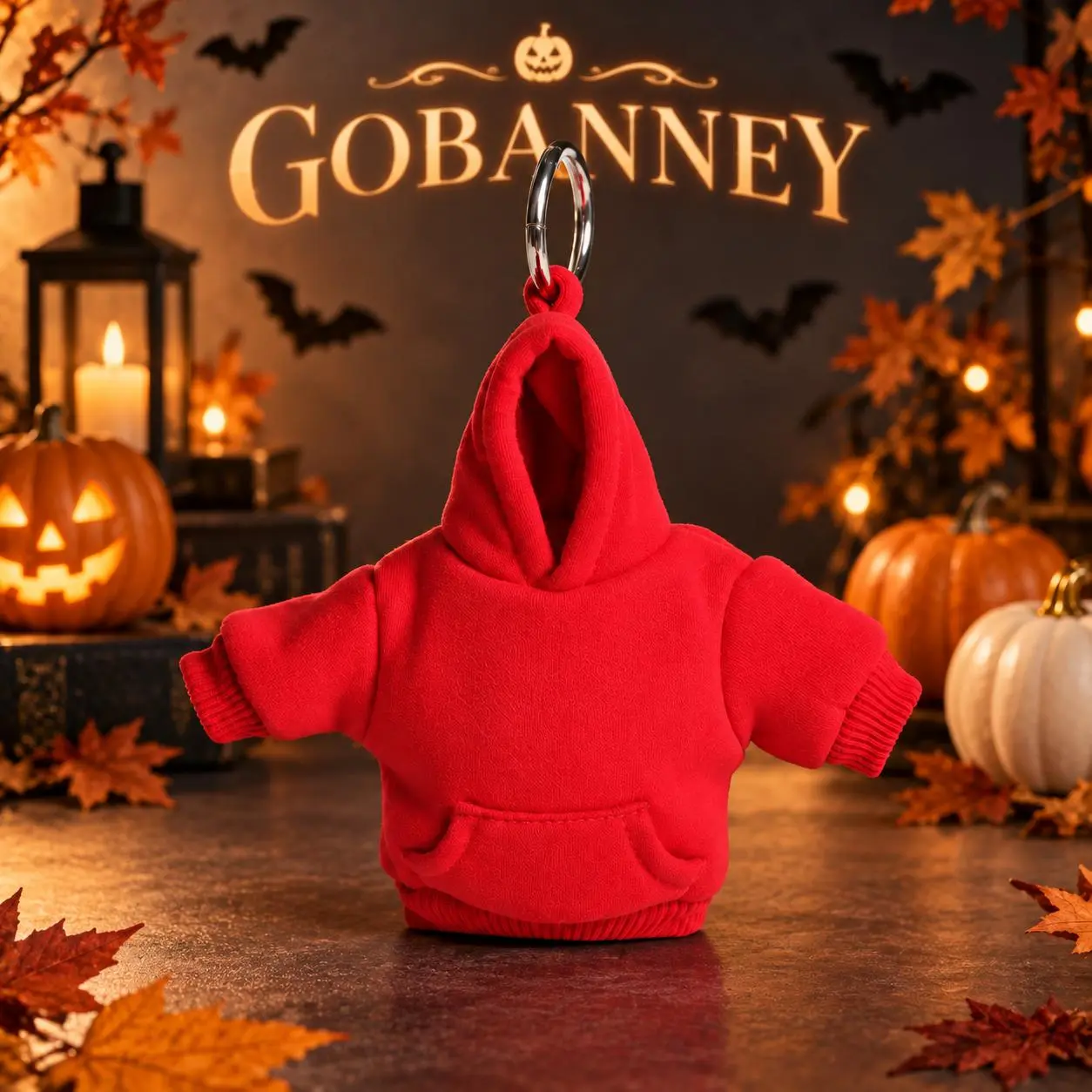 Spooky Season Halloween Miniature Stress Ball Hoodie Clip-On Keychain Charm, Cute Fidget Bag Accessory, Ideal Trick-or-Treat Gift & Halloween Party Favor