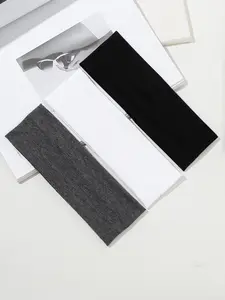 3pcs Simple Sport Headbands, Running Towels for Men & Women, Fitness Hair Bands, Random Print, All Seasons, Sporty Style