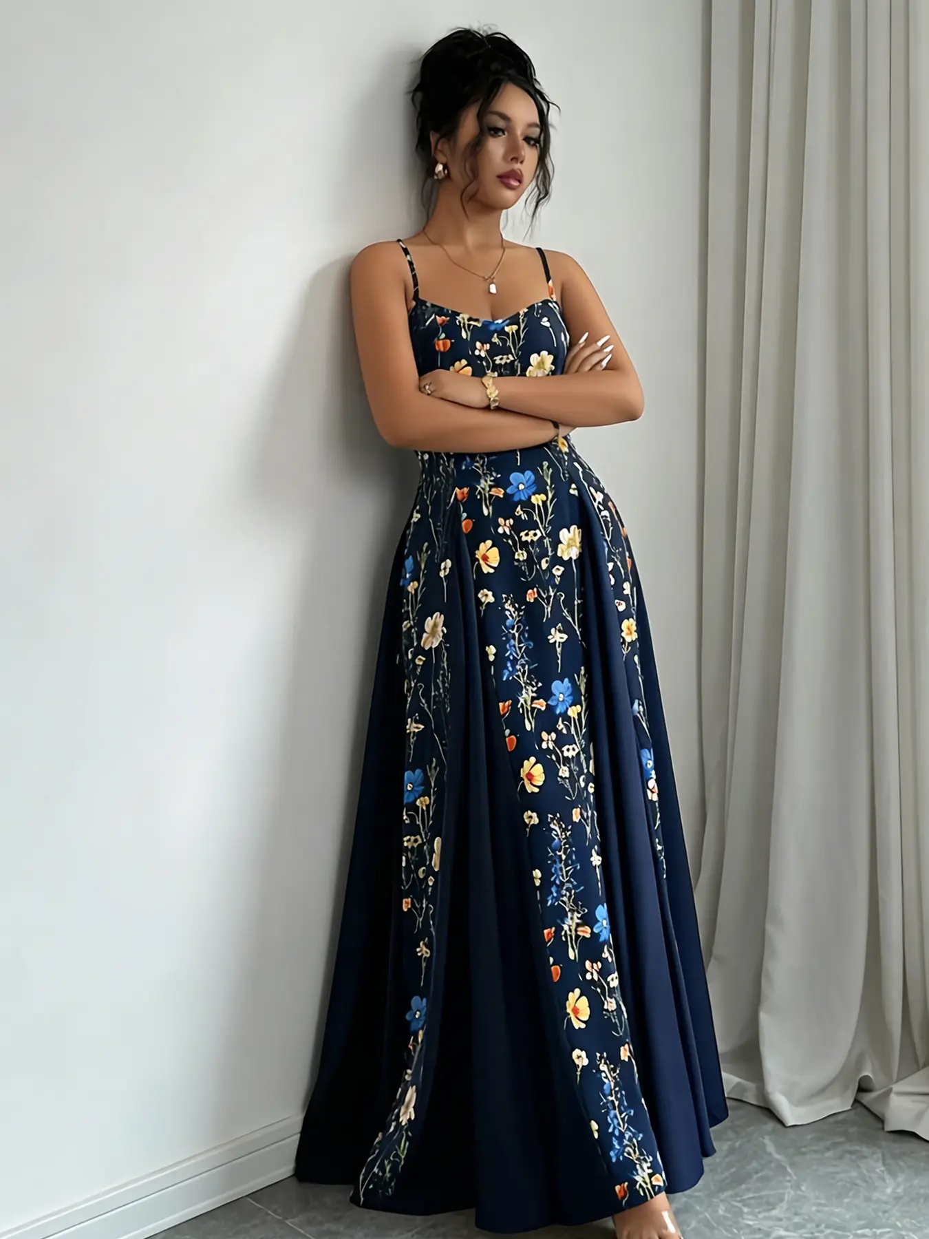 leanna blue flower embroidered dress - TikTok Shop