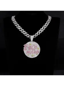 Hip Hop Diamond Pendant Necklace for Men Women Personalized Custom Name Initial Charm Gold Silver Hiphop Jewelry Gifts for Him Her