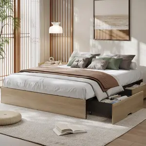 GARVEE Sturdy Wooden Platform Bed Frame – No Headboard, Reliable Slat Support, No Box Spring Needed – Effortless Assembly – Modern Bedroom Furniture – Available in Twin XL, Full, King – Save Space & Money – Simple, Clean & Durable!