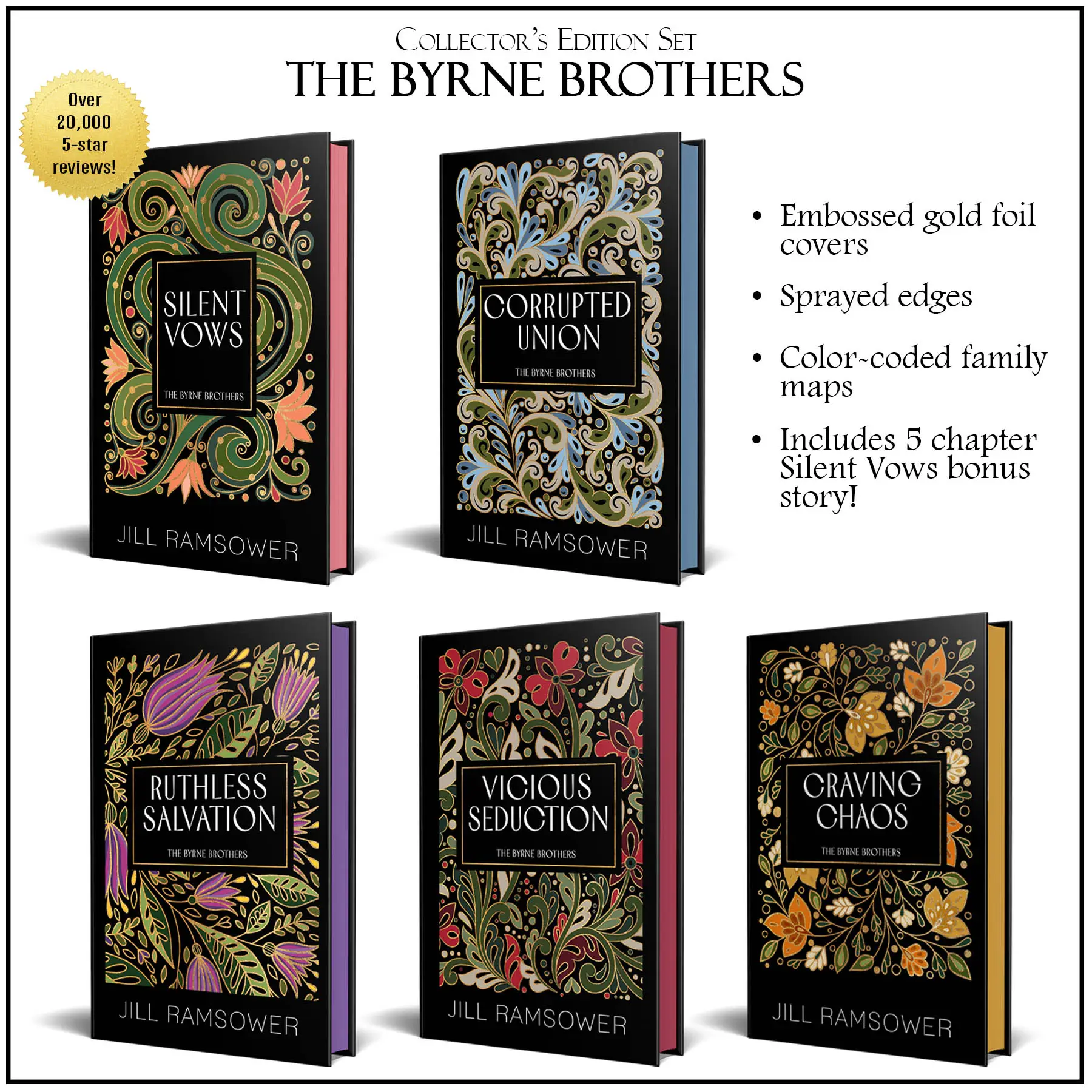 Byrne Brothers - Special Edition Hardbacks(Complete 5 Book Set) Digital Signature on all Books