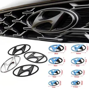 For Hyundai Tucson Elantra Accent Mistra Lafesta IX35 I20 1Pc Car Logo Front Bonnet Hood Rear Tail Trunk Emblem Car Decals Auto Accessories