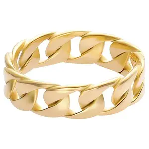Stately Steel Cuban Link Ring Stately Steel Cuban Link Ring