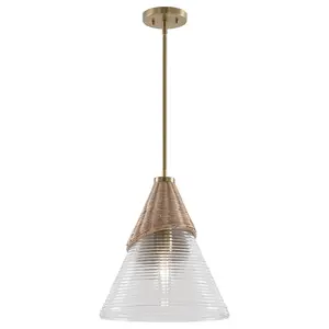 Colin 1-Light Gold Bohemian Pendant Light for Kitchen Island
