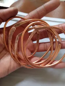 Hammered Copper Bangles