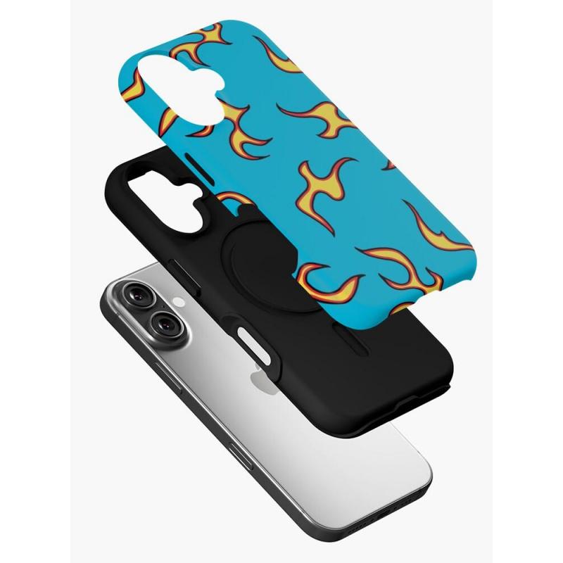 GolfWang Flames TPU Phone Case for iPhone 12-17 & Samsung S21-25 Series - Shockproof, Customizable, UV-Resistant, Premium Protection