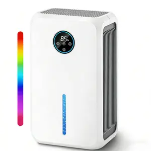 Smart Dehumidifier for Home, 2.6L Quiet Dehumidifier with LED Display, Auto Shut Off, Portable Dehumidifiers for Bedroom Bathroom RV Closet, Whisper-Quiet Operation