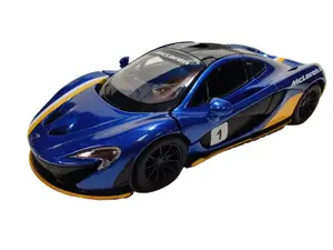 KINSMART 1:36 Scale McLaren P1 W/Printing - Blue Die-Cast Metal Collectible Model Car with Pull-Back Action & Detailed Design