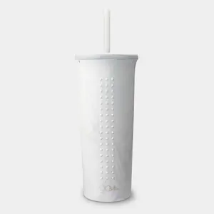 Reusable Silicone Straw Cup and Tumbler, 24oz Bottle Drinkware