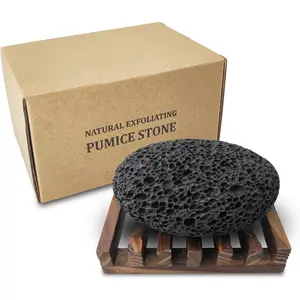 Pumice Stone for Foot, Natural Earth Lava Shower Pumice Stone Black, Exfoliating Rock for Feet, Pedicure Rocks, Stone for Skin Scrubber, Pedicure Exfoliator Tools Scrubber Health Foot Care