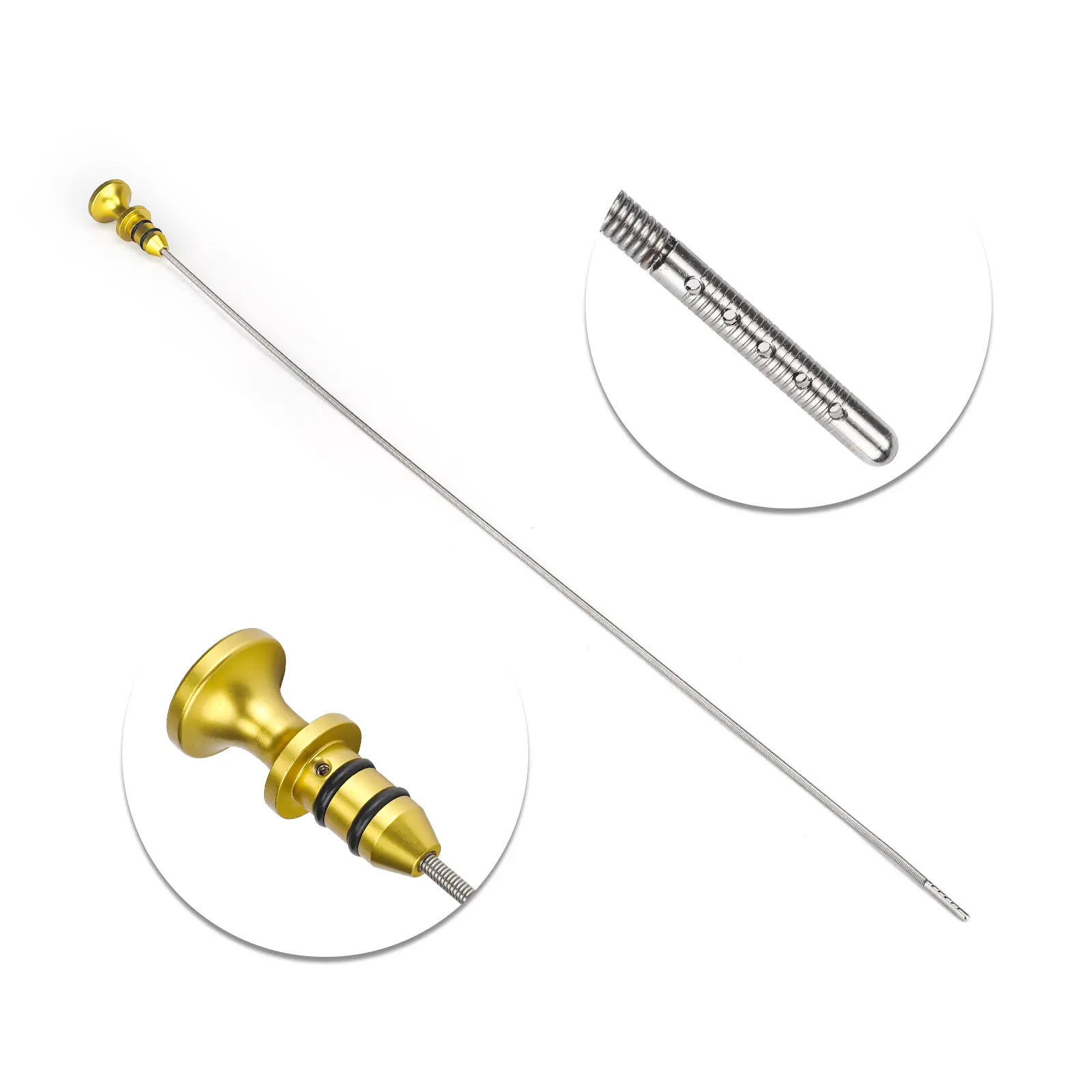 3Mirrors Billet Aluminum Flexible Easy-Read Engine Oil Dipstick, Aftermarket Oil Level Check Tool for 2007-2016 Mini Cooper S (Clubman, Convertible, Coupe, Roadster, Countryman, Paceman), OE 11437509784