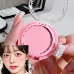 Velvet Matte Smooth Mono Blush, Radiant Natural Skin Tone, Long-Lasting Sweatproof, Multi-Functional Highlighter, Perfect for Daily & Party Makeup