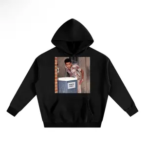 Black History Month Hoodie with Graphic Print Featuring Cecil J. Williams, Black Color, Front Pocket, and Hooded Design