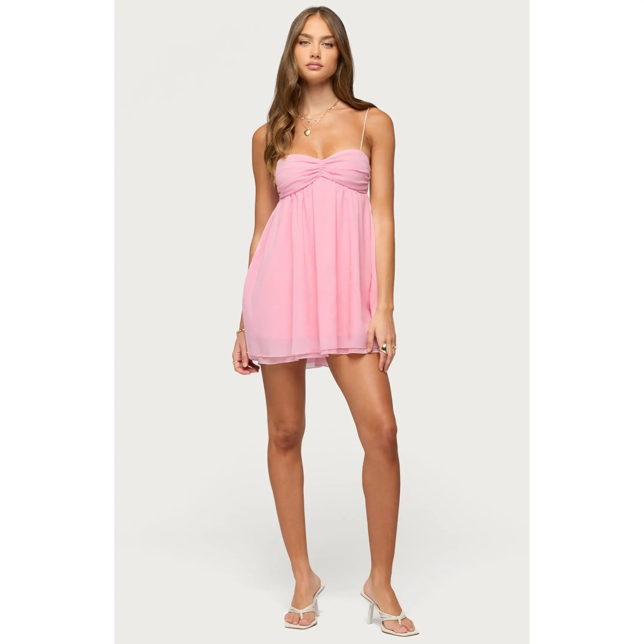 pacsun light pink dress PacSun Jasmine Sequin Party Dress in Pink