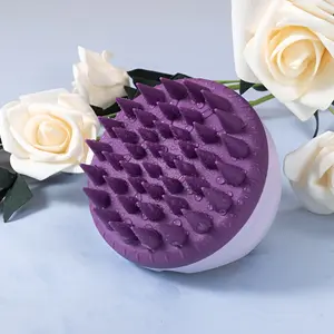 1 piece of new daily shampoo massage brush, multi-functional scalp massage soft-tooth comb, household silicone shampoo brush. Designed with soft silicone tooth comb, it fits the scalp without damaging hair, can deeply clean hair follicles + massage and so