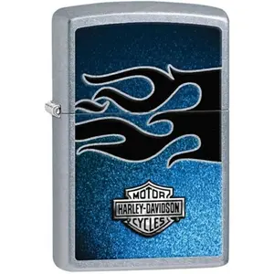 212 MAIN Zippo Manufacturing 2019 207 HD Blue Flame Background 28822 Street Chrome Lighter, Lighter Accessories