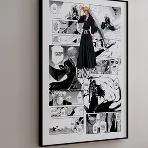 Ichigo Kurosaki - Curated Manga Panels Poster
