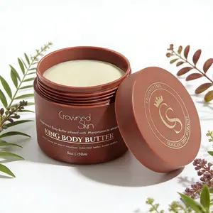 King Body Butter for Men （3pcs）- Premium Fragranced Daily Moisturizer (5oz/150ml) with Pheromones, Warm Sensual Scents (Sandalwood, Amber Musk, Leather) & Nourishing Ingredients (Shea Butter, Jojoba Oil, Hyaluronic Acid) - Hydrating Body Butter for Men