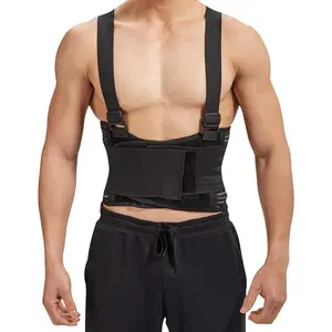 Work Back Brace Removable Suspender Straps for Heavy Lifting Safety Lower Back Pain Protection Belt for Men in Construction Moving and Warehouse Jobs