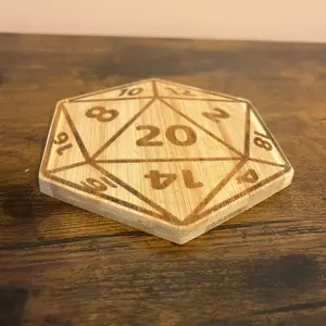 D20 Bamboo Trivet/coaster