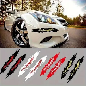 1 pair of car sticker set - 'CAR' letters+mechanical technology pattern (multi-color optional) suitable for motorcycles, helmets, and car stickers, Car Decals