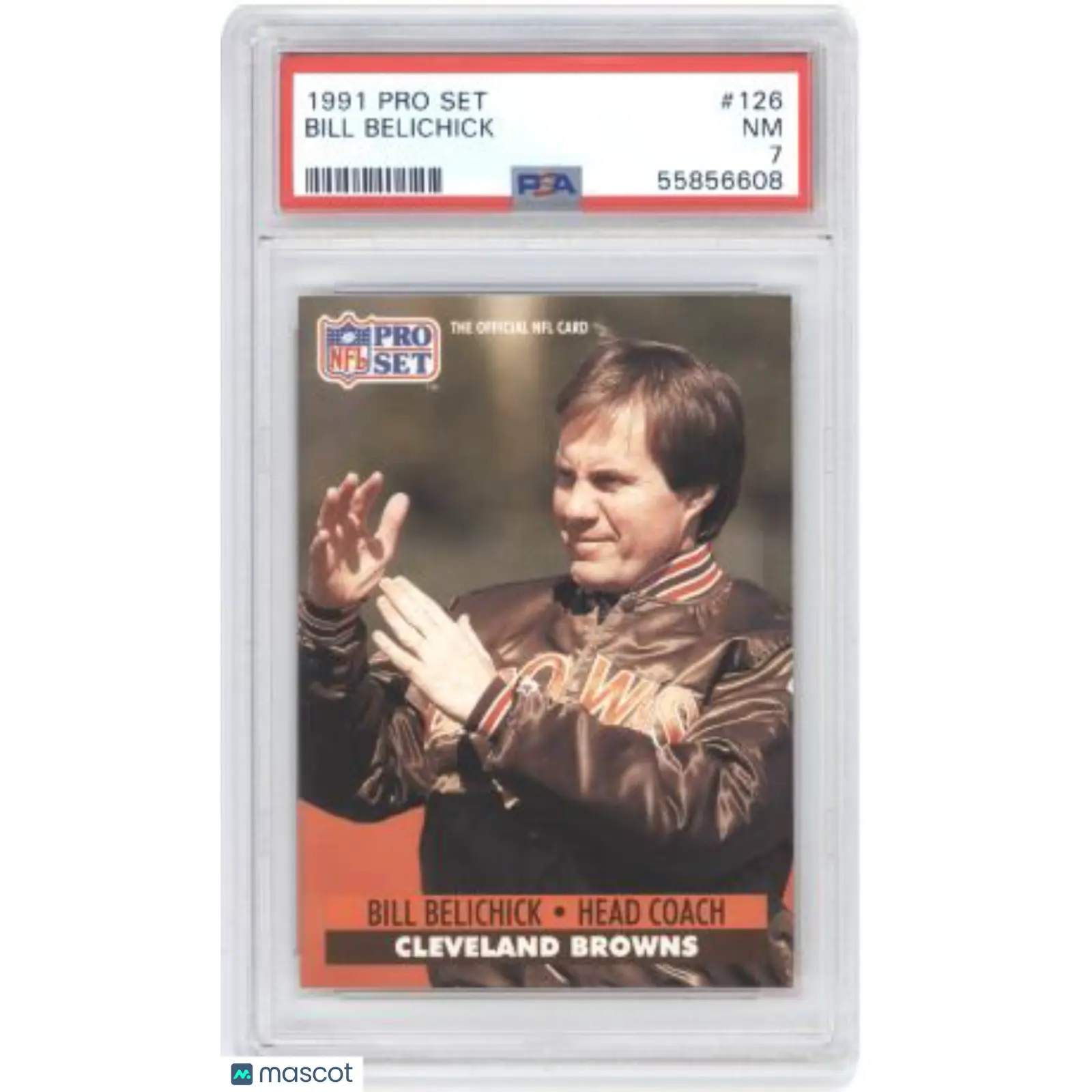 Bill Belichick PSA 1991 Pro Set #126 Football 7
