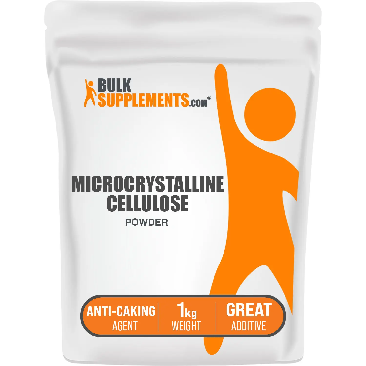 BulkSupplements Microcrystalline Cellulose (MCC) Powder - Gluten-Free Healthcare Anti-Caking Agent - 100g-1kg