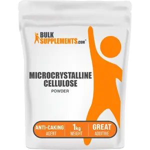 BulkSupplements Microcrystalline Cellulose Powder - MCC - Gluten Free - Anti-Caking Agent - 100g-1kg